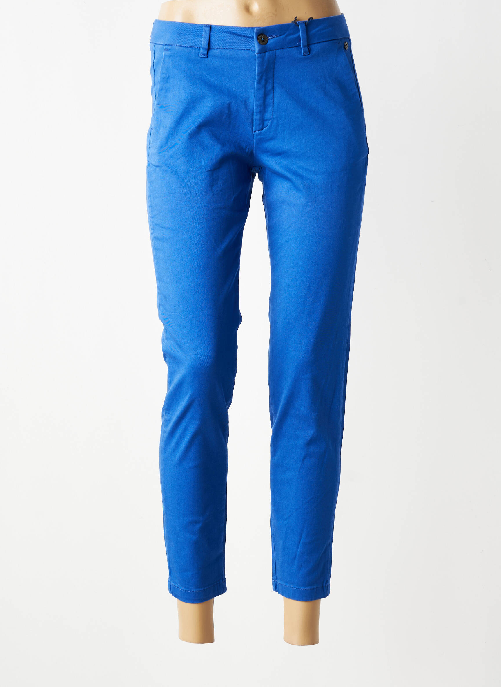 Pantalon chino stretch taille normale bleu FREEMAN T.PORTER femme