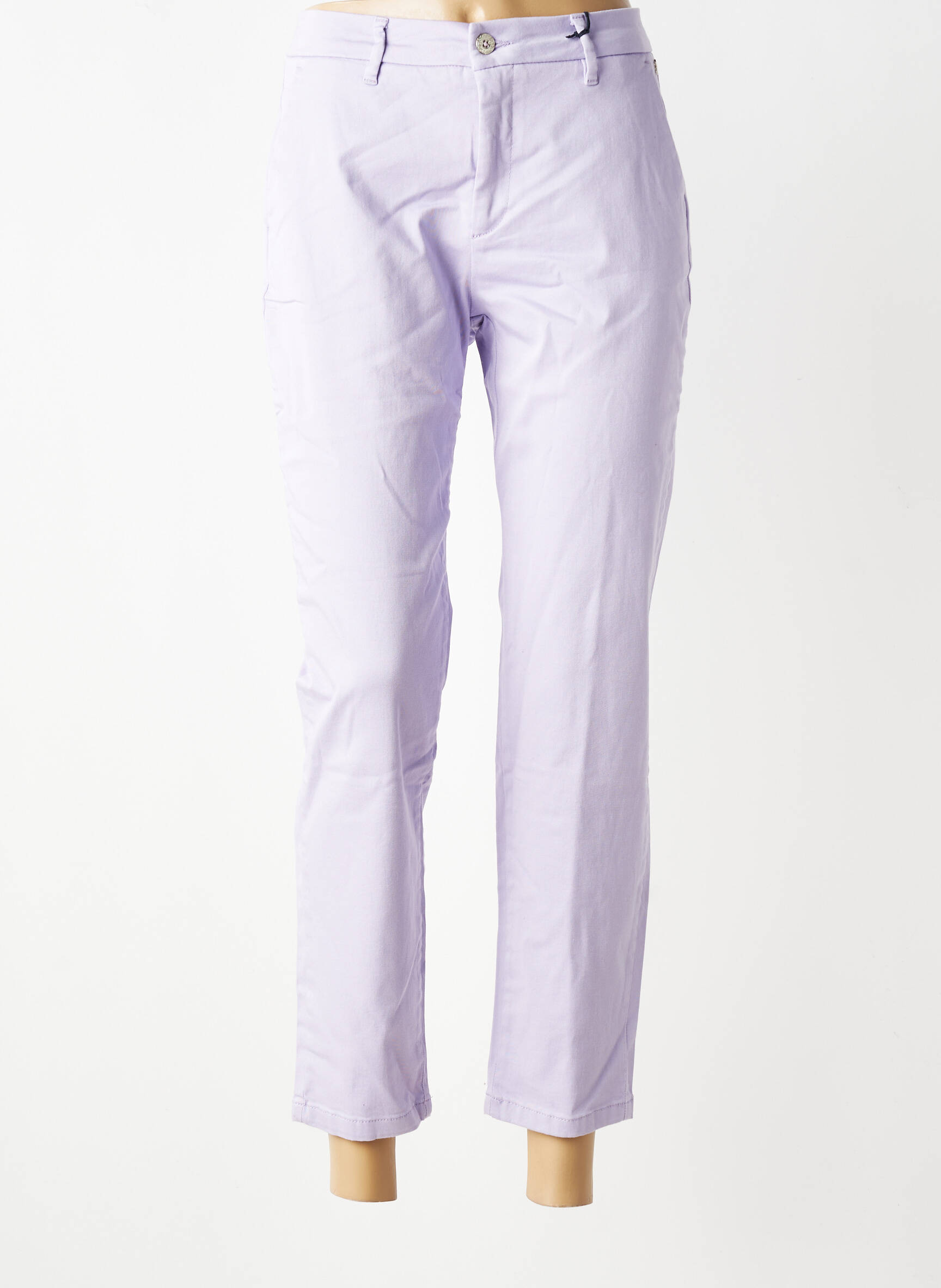 Pantalon chino stretch taille normale violet FREEMAN T.PORTER femme