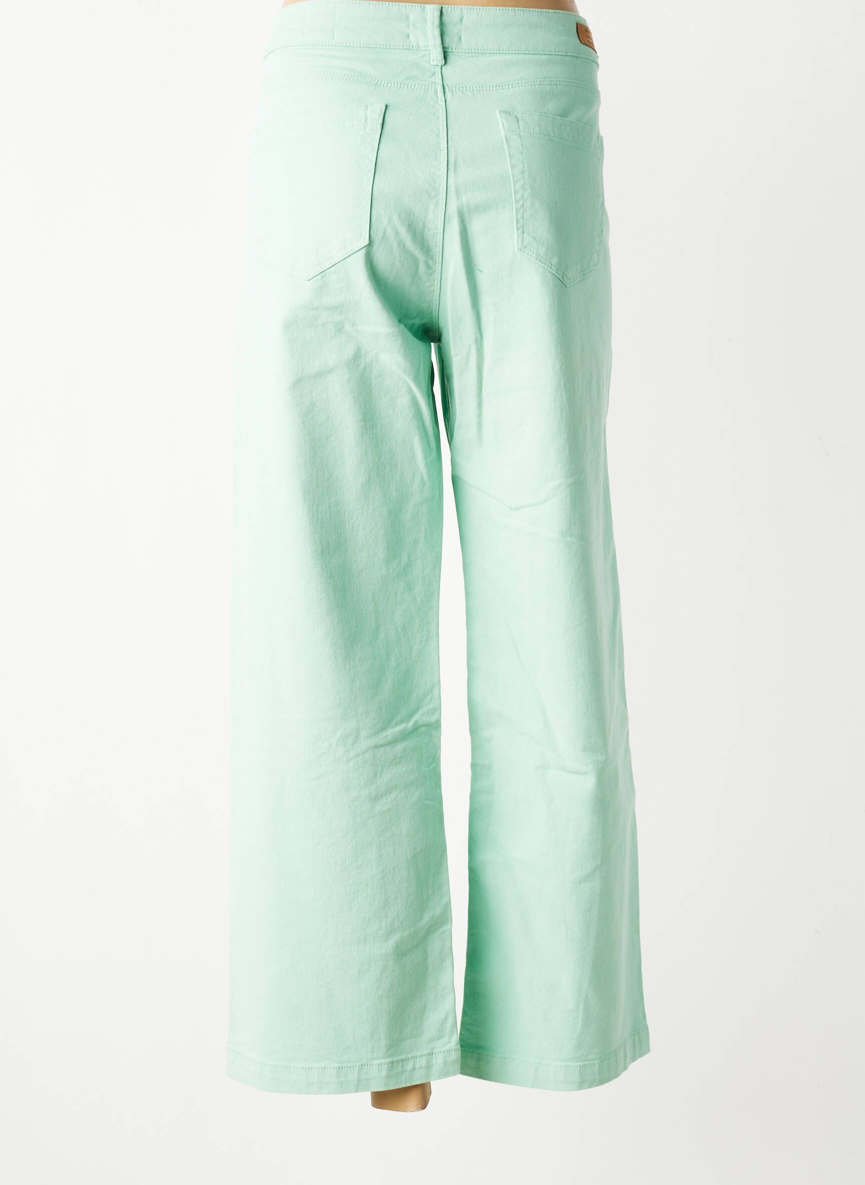 Pantalon 7/8 stretch taille normale vert HAPPY femme