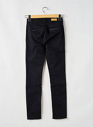 Pantalon chino tissage popeline taille normale noir HAPPY femme