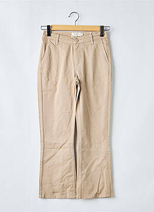 Pantalon flare taille normale taille normale blanc HAPPY femme
