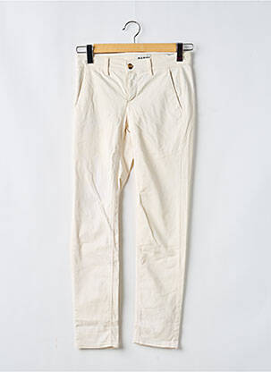 Pantalon chino tissage popeline taille normale beige HAPPY femme