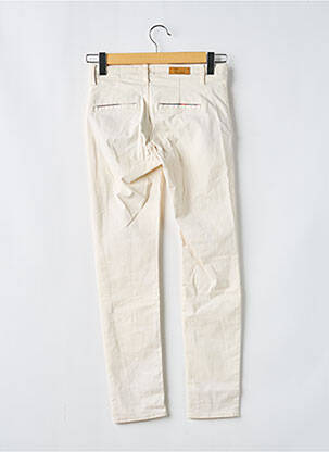 Pantalon chino tissage popeline taille normale beige HAPPY femme