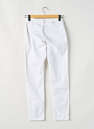 Pantalon chino tissage popeline taille normale blanc HAPPY femme