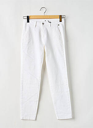 Pantalon chino tissage popeline taille normale blanc FREEMAN T.PORTER femme