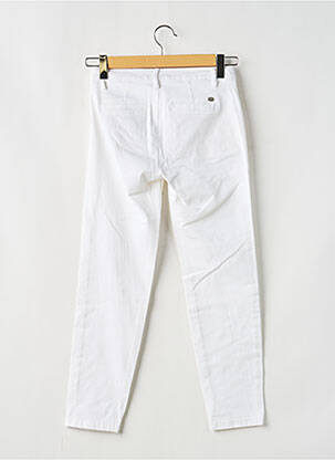 Pantalon chino tissage popeline taille normale blanc FREEMAN T.PORTER femme