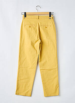 Pantalon chino tissage popeline taille normale jaune REIKO femme