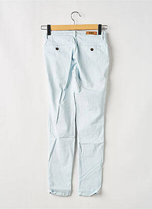 Pantalon chino tissage popeline taille normale bleu REIKO femme