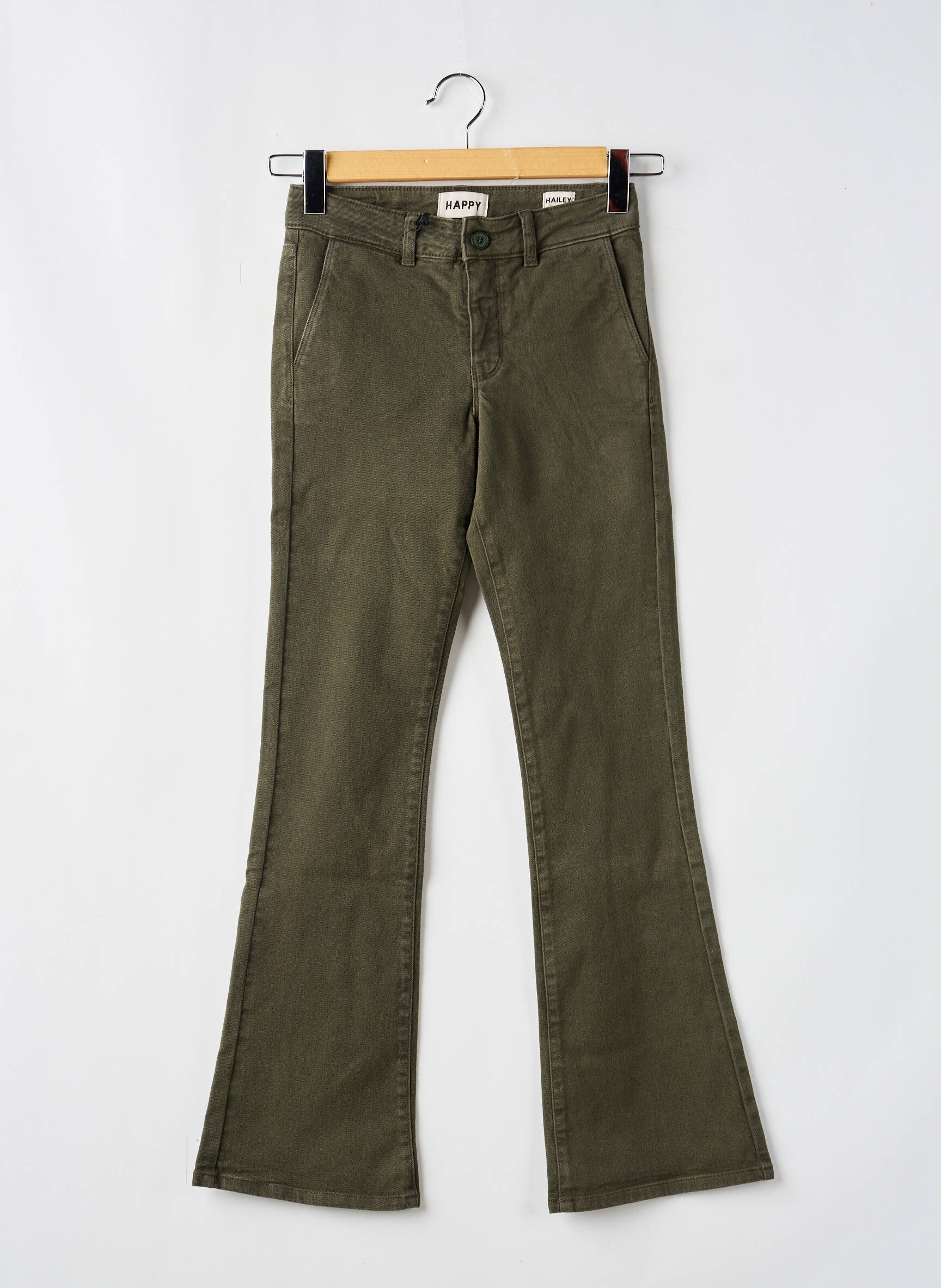Jeans bootcut taille haute taille haute vert HAPPY femme