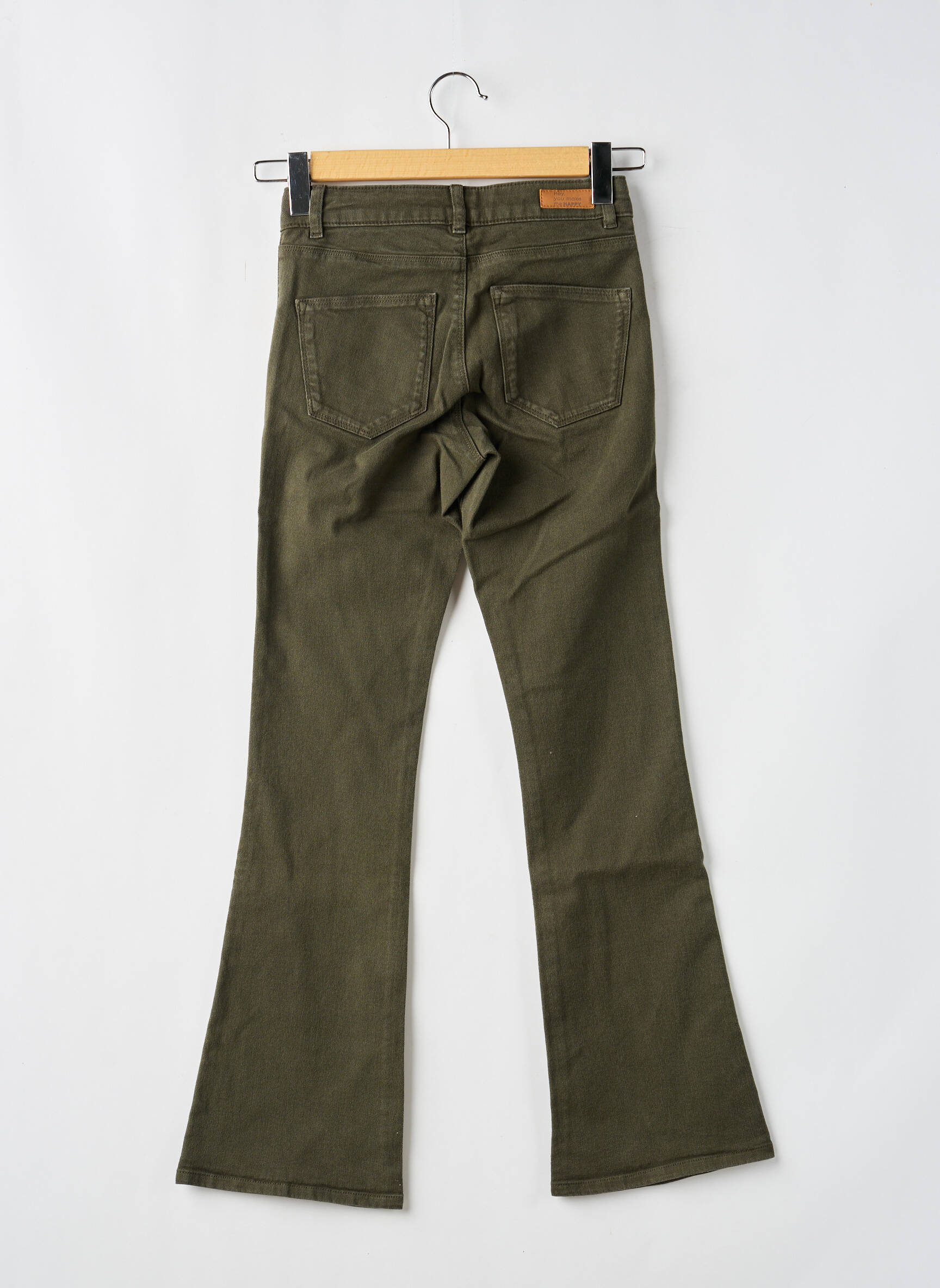 Jeans bootcut taille haute taille haute vert HAPPY femme