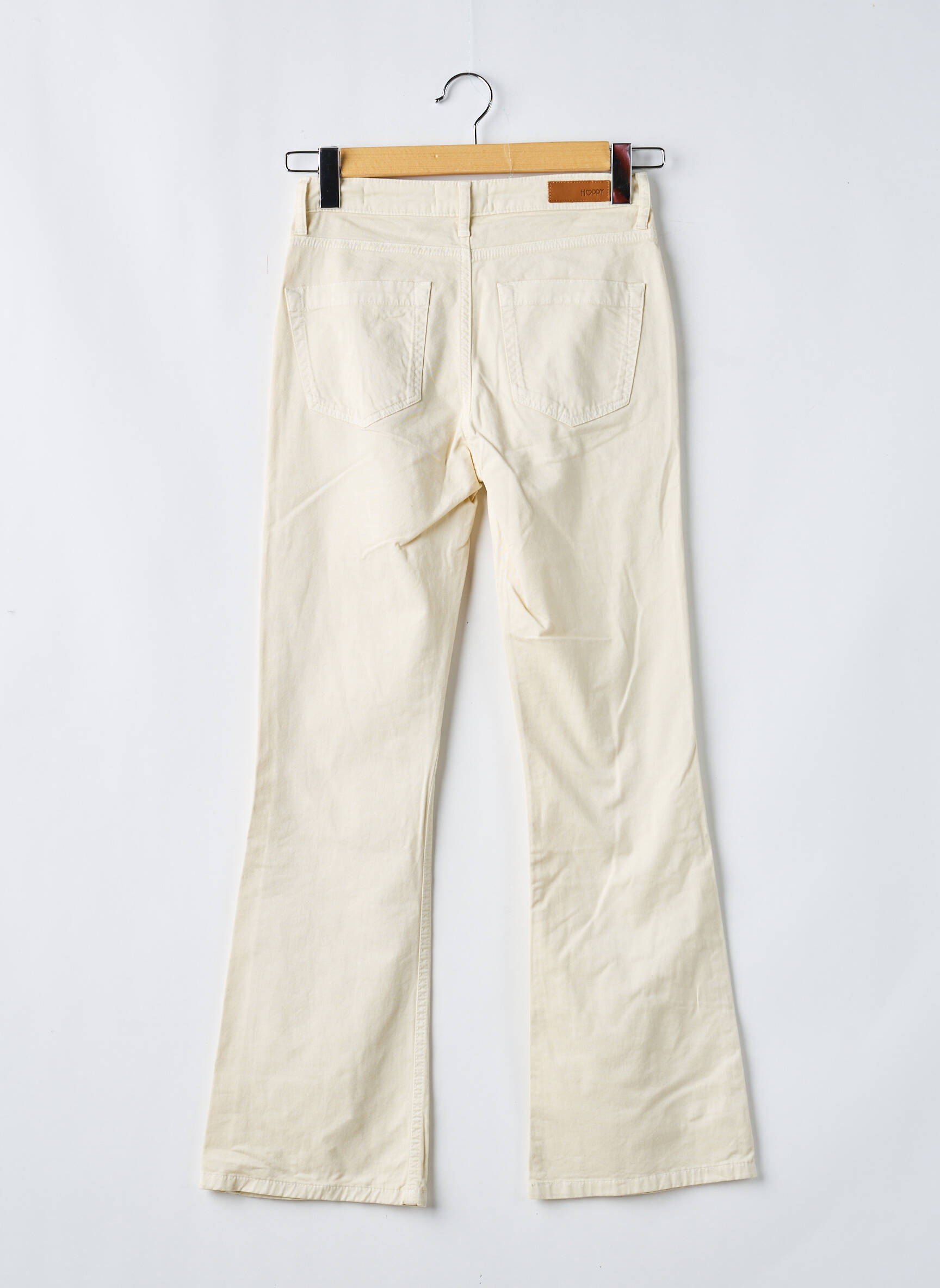 Jean coupe flare taille normale taille normale beige HAPPY femme