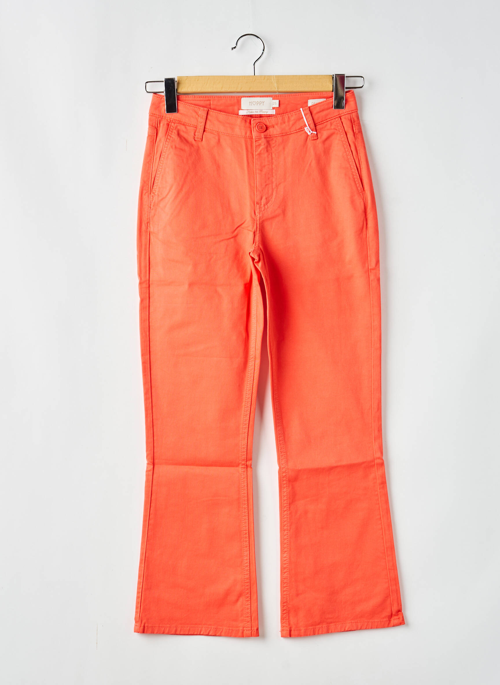 Jeans bootcut taille normale taille normale orange HAPPY femme