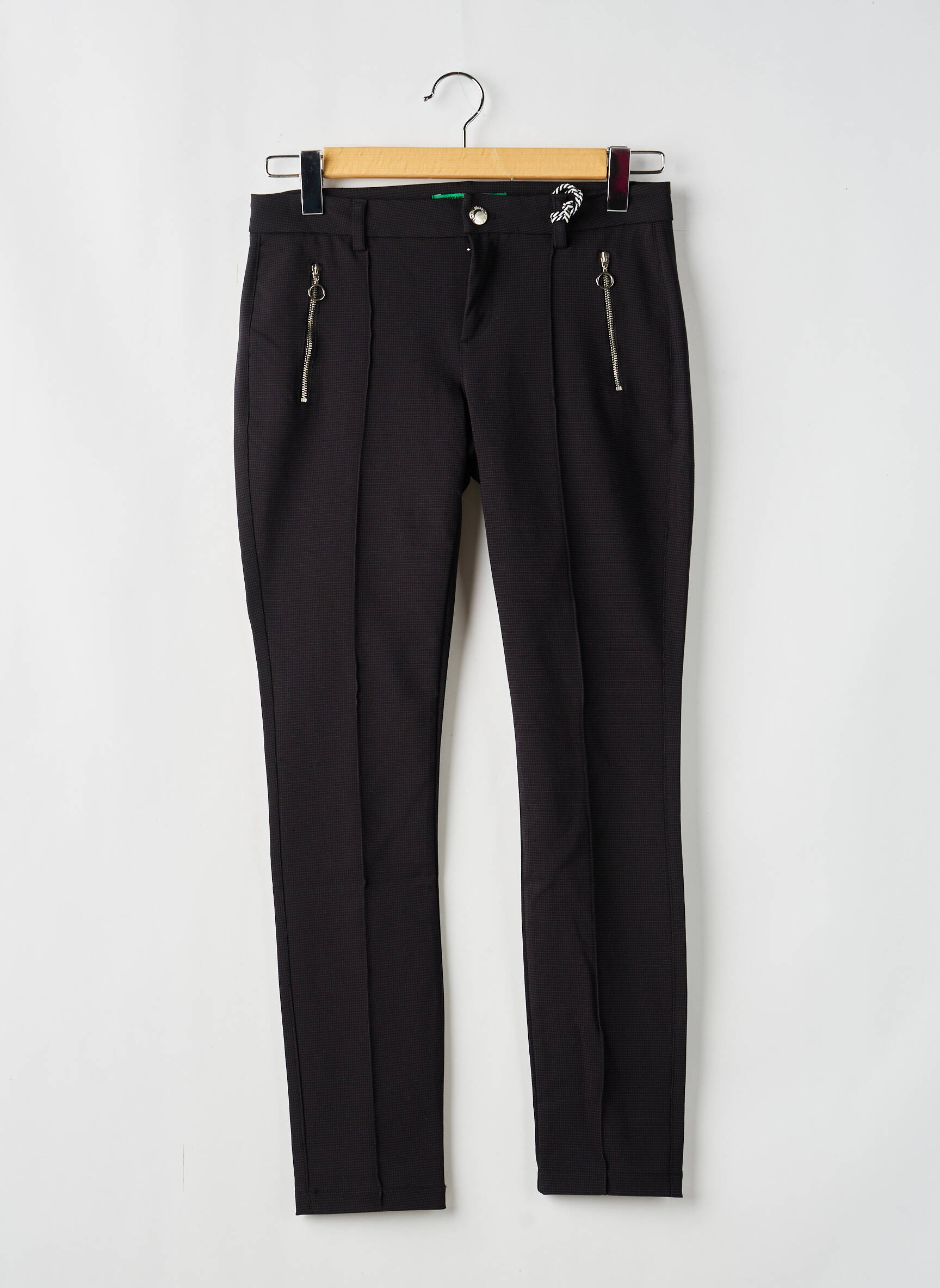 Pantalon 7/8 taille à pinces taille normale noir STREET ONE femme