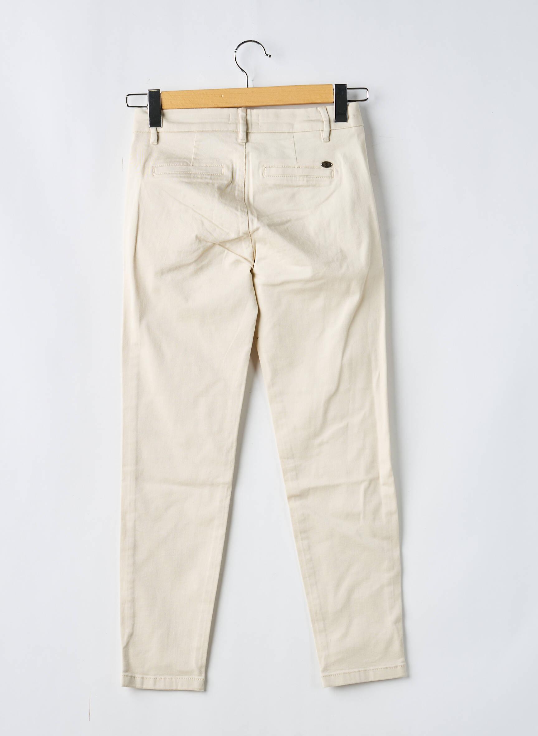 Pantalon chino tissage popeline taille normale beige FREEMAN T.PORTER femme