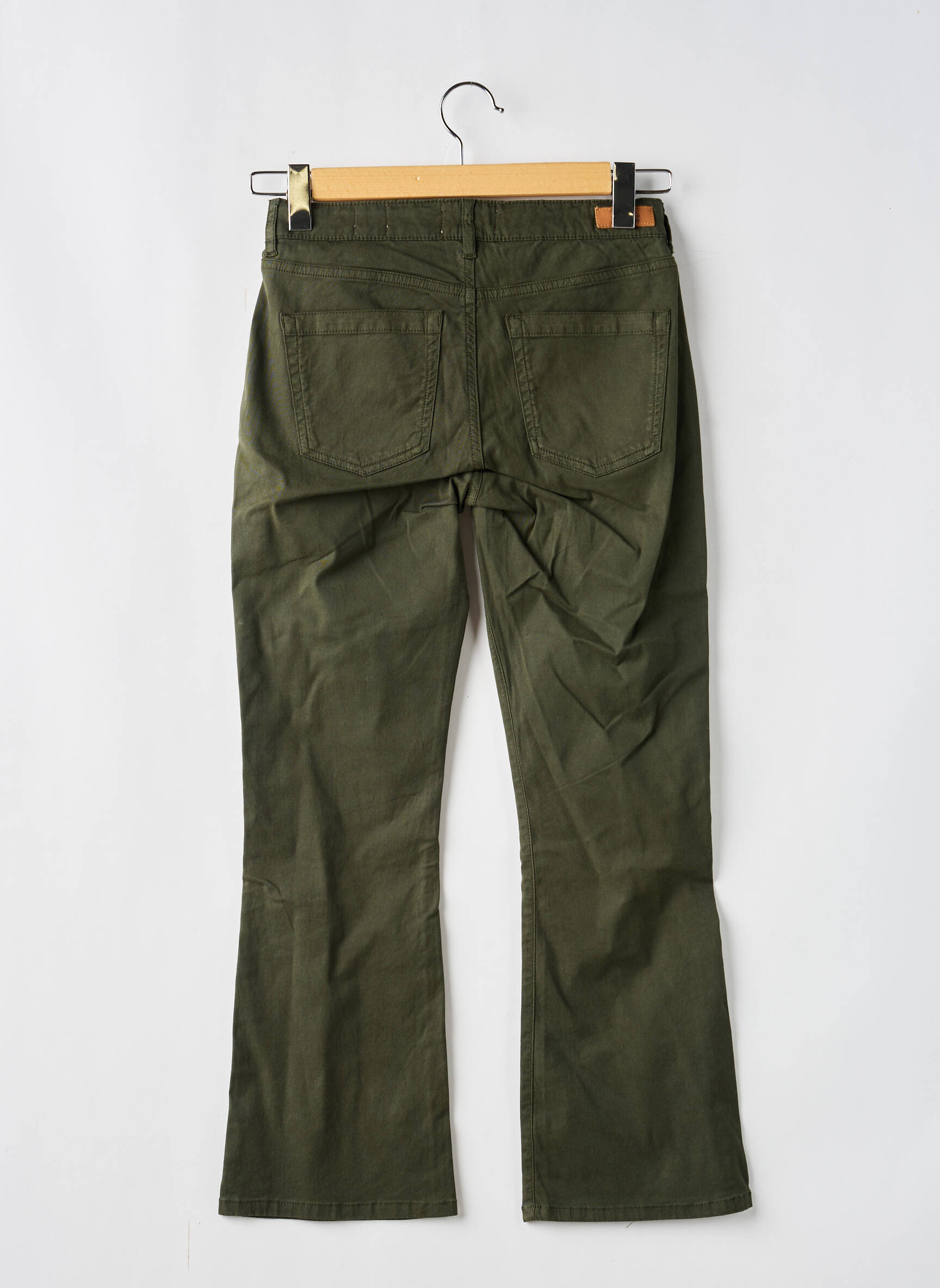 Pantalon flare taille normale taille normale vert HAPPY femme
