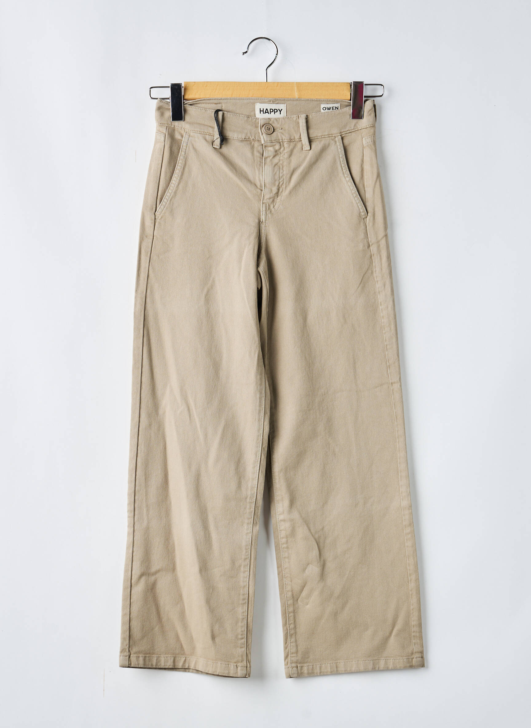 Jeans coupe large taille normale taille normale beige HAPPY femme