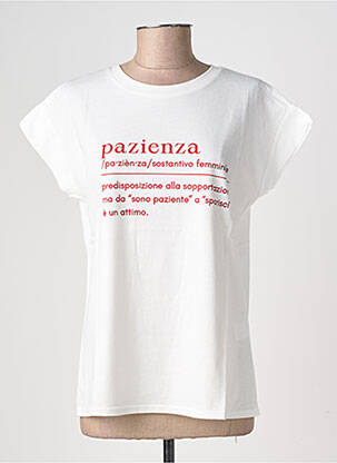 T-shirt imprimé fantaisie manches courtes blanc CIVICO 1 femme