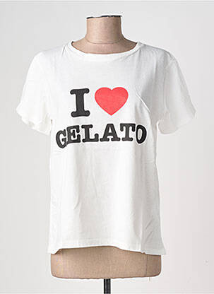 T-shirt sérigraphie manches courtes blanc ALTAMIRA femme