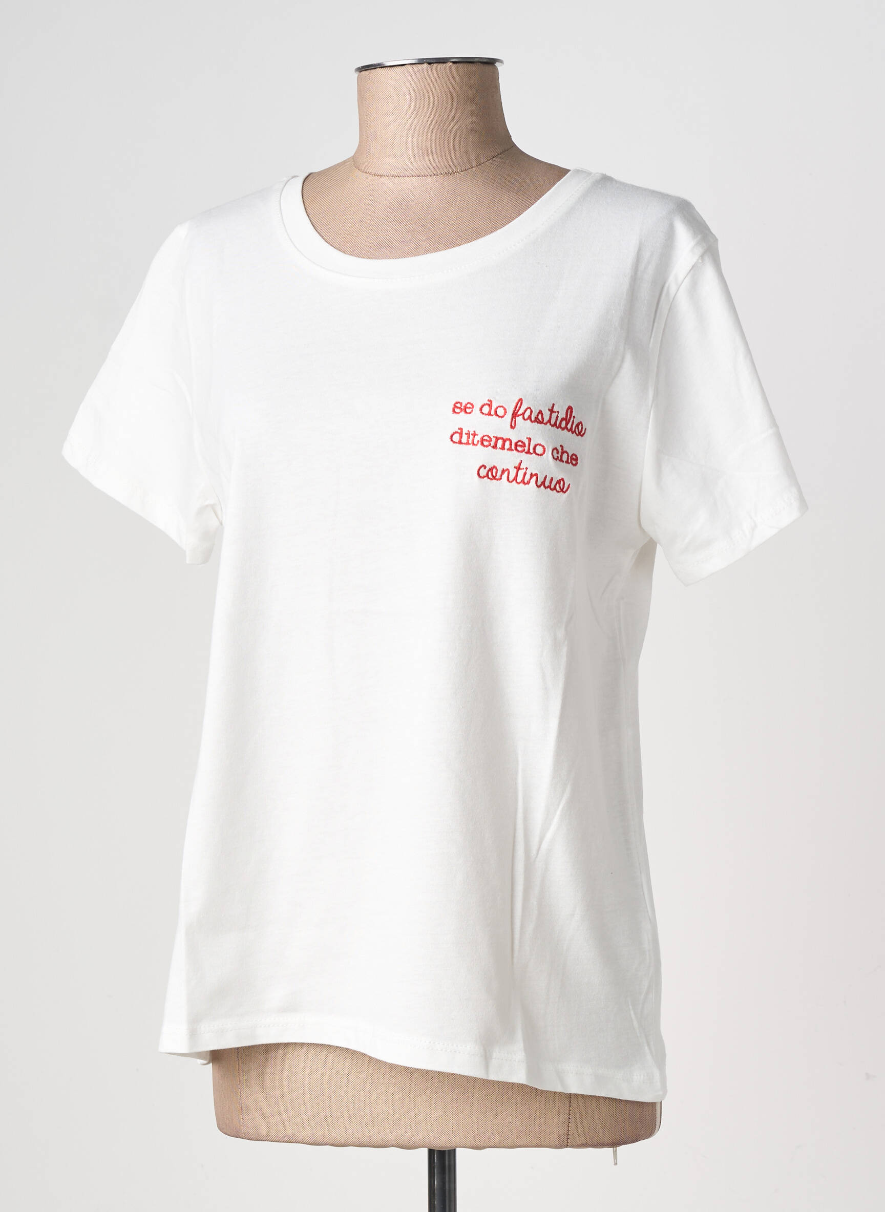 T-shirt stretch manches courtes blanc ALTAMIRA femme