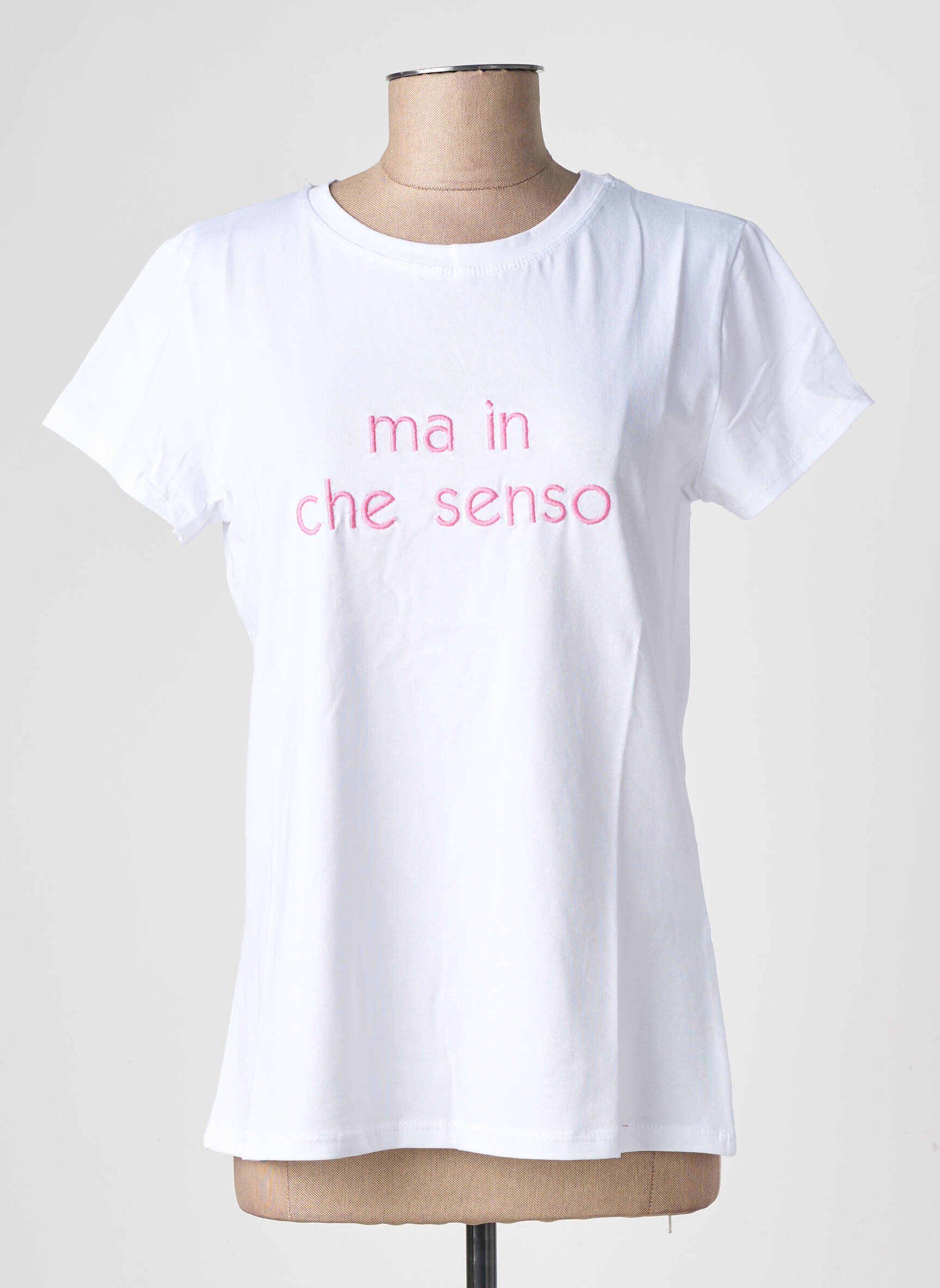 T-shirt stretch manches courtes blanc CIVICO 1 femme