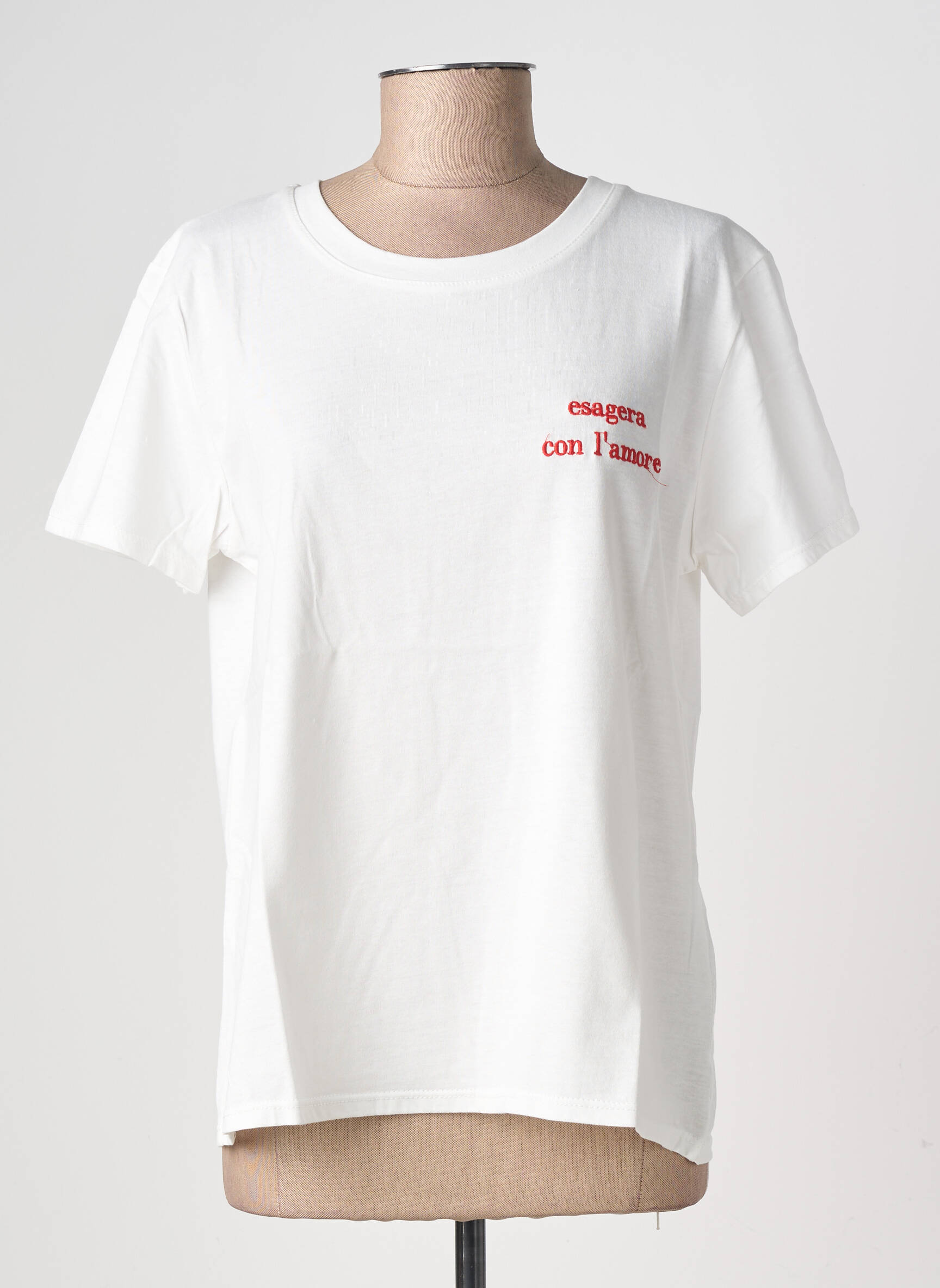T-shirt stretch manches courtes blanc ALTAMIRA femme