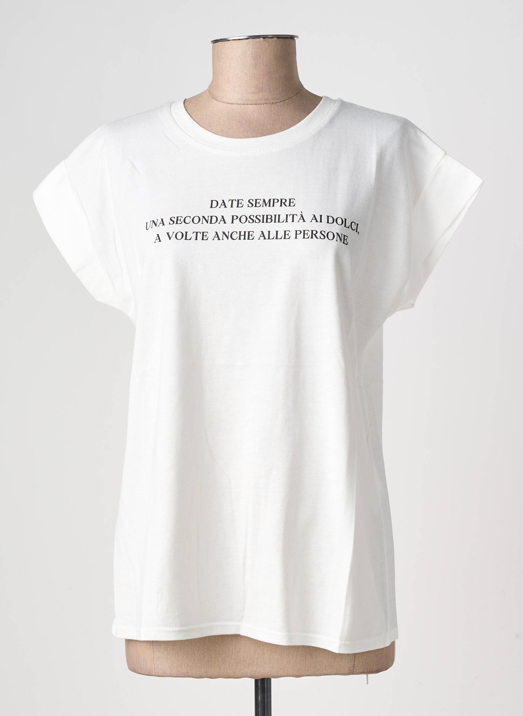 T-shirt imprimé fantaisie manches courtes blanc CIVICO 1 femme