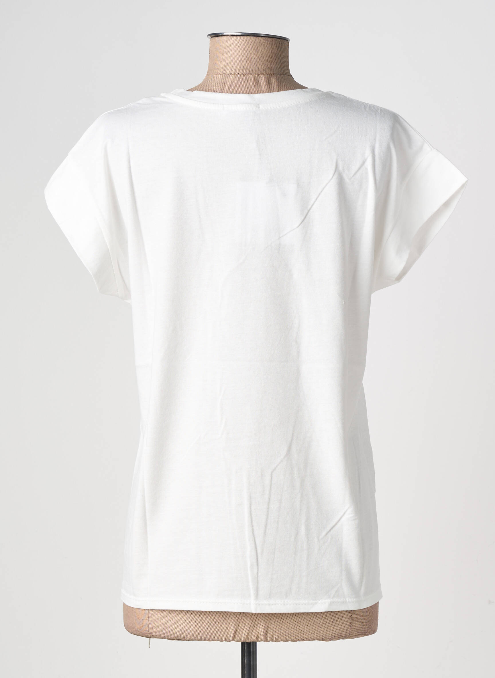 T-shirt imprimé fantaisie manches courtes blanc CIVICO 1 femme
