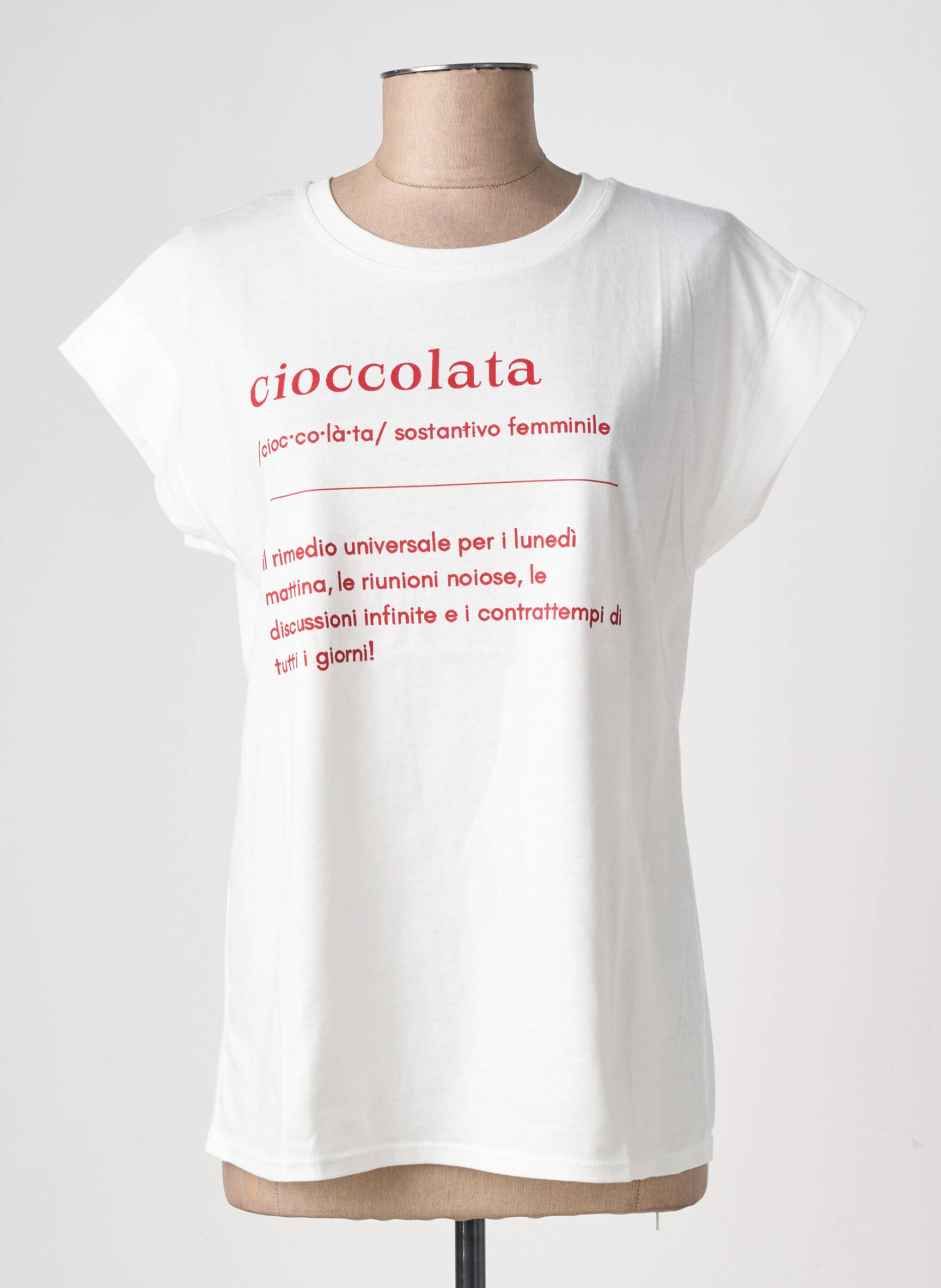 T-shirt imprimé fantaisie manches courtes blanc CIVICO 1 femme