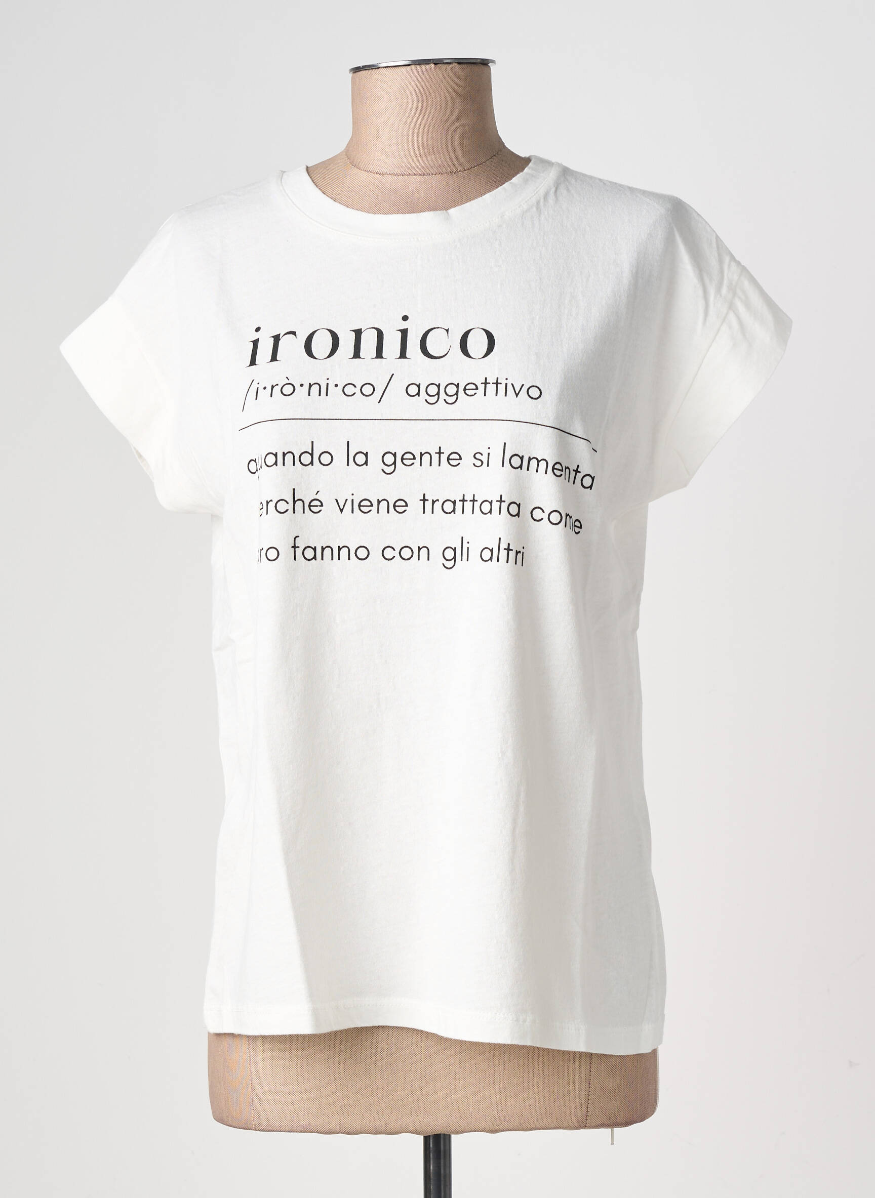 T-shirt imprimé fantaisie manches courtes noir CIVICO 1 femme