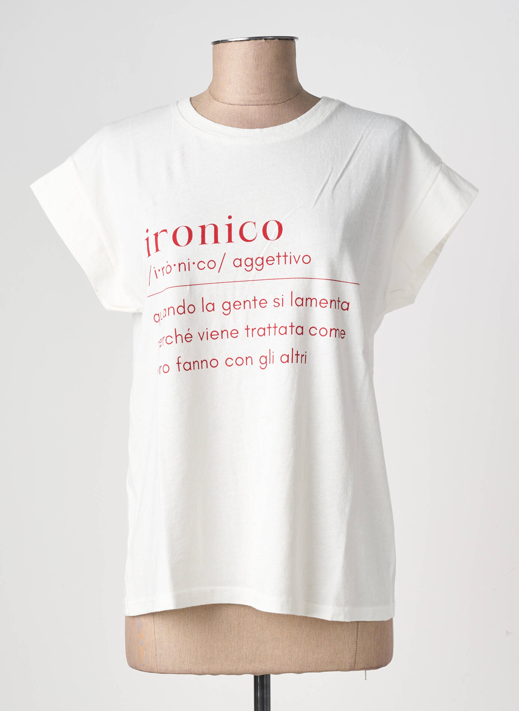 T-shirt imprimé fantaisie manches courtes rouge CIVICO 1 femme