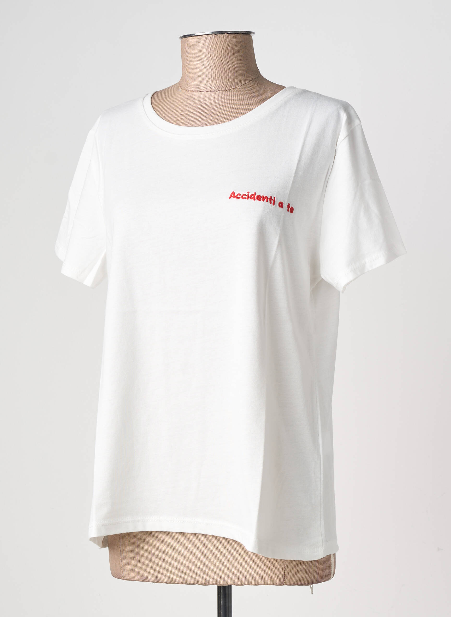 T-shirt coupe droite manches courtes blanc ALTAMIRA femme