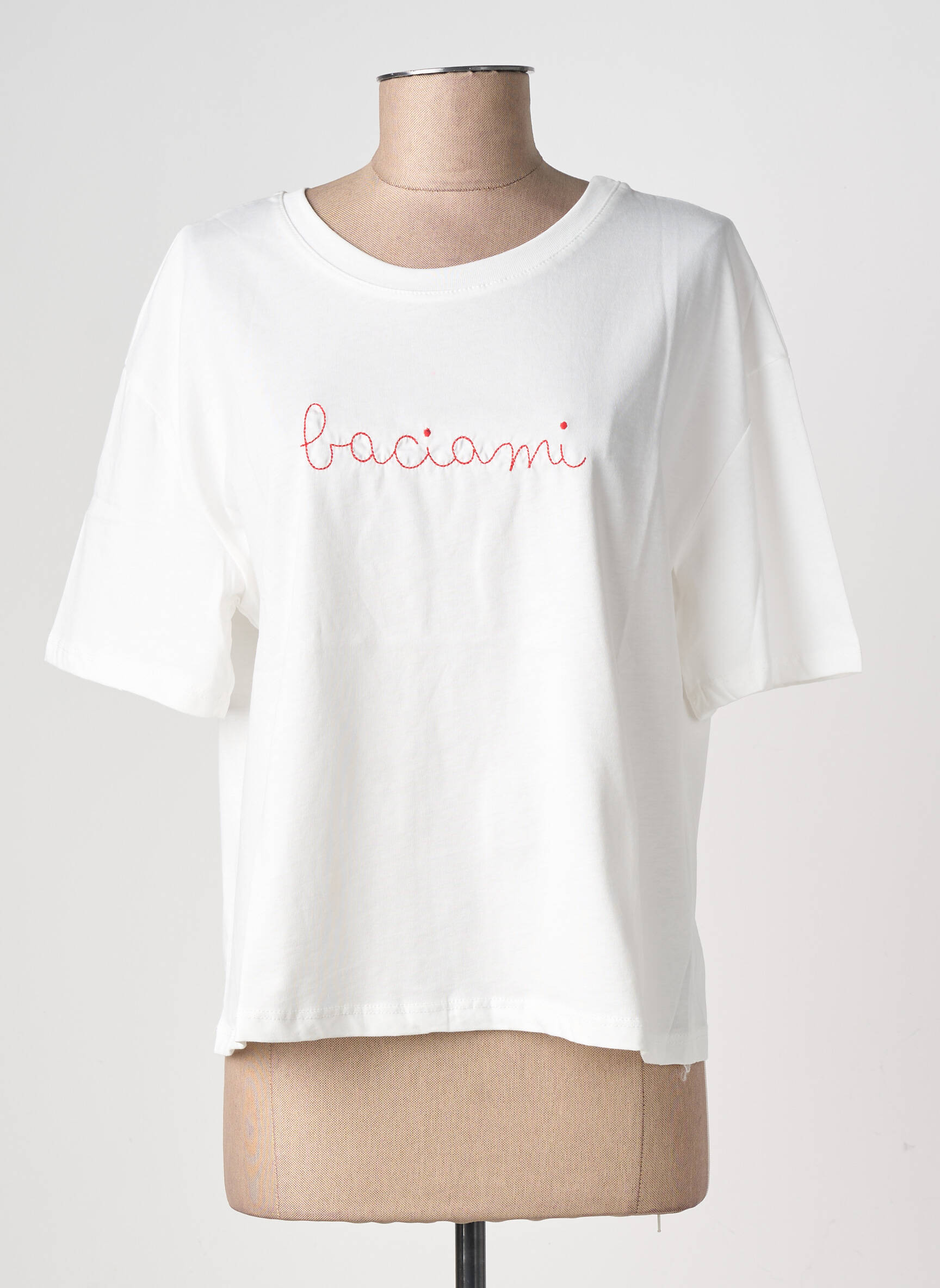 T-shirt manches longues manches longues blanc LUMINA femme