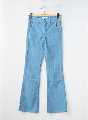 Pantalon flare stretch taille haute bleu HAPPY femme