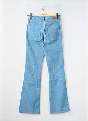 Pantalon flare stretch taille haute bleu HAPPY femme