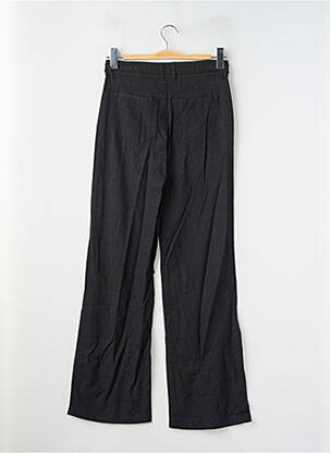 Pantalon droit fermeture zippée sous rabat boutonné noir FREEMAN T.PORTER femme