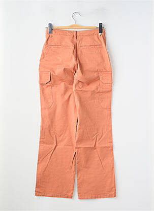 Pantalon cargo coupe droite taille normale orange REIKO femme