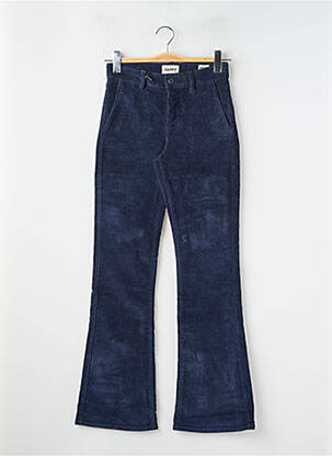 Pantalon flare stretch taille haute bleu HAPPY femme