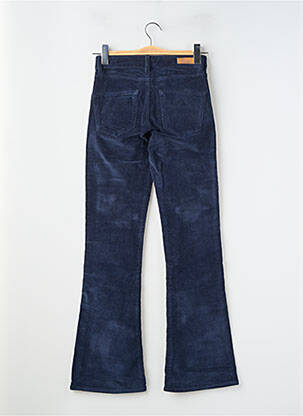 Pantalon flare stretch taille haute bleu HAPPY femme