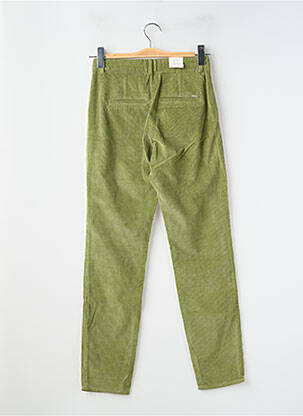 Pantalon chino fermeture zippée sous rabat boutonné taille normale vert KANOPE femme