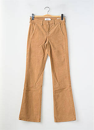 Pantalon flare stretch taille haute beige HAPPY femme