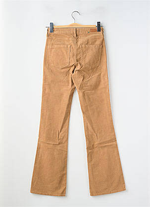 Pantalon flare stretch taille haute beige HAPPY femme