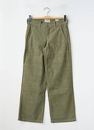 Pantalon large fermeture zippée sous rabat boutonné taille normale vert HAPPY femme