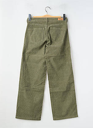 Pantalon large fermeture zippée sous rabat boutonné taille normale vert HAPPY femme