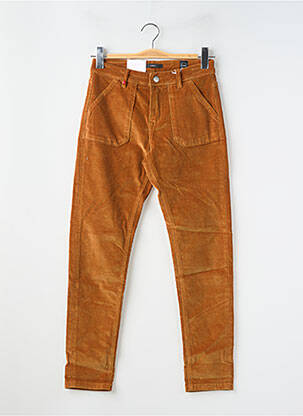 Pantalon slim stretch taille normale jaune F.A.M. femme