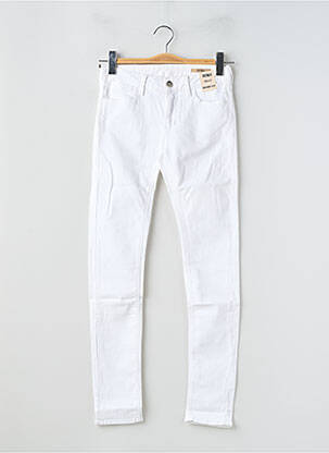 Jeans coupe slim taille basse taille basse blanc REIKO femme