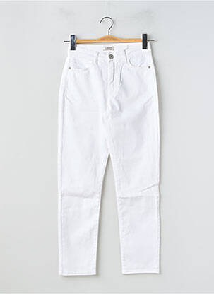 Pantalon slim taille haute taille haute blanc KANOPE femme