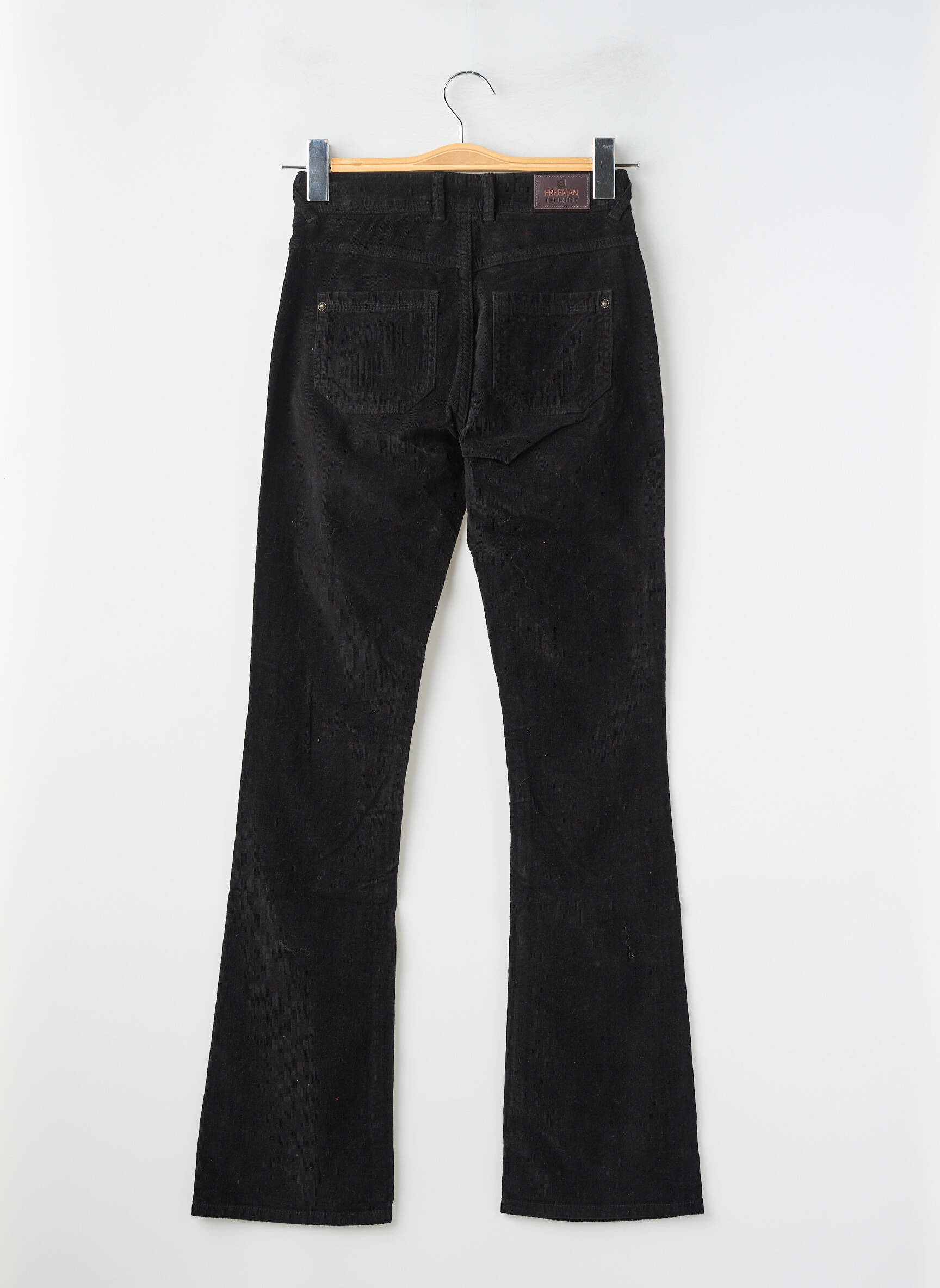 Pantalon flare stretch taille haute noir FREEMAN T.PORTER femme