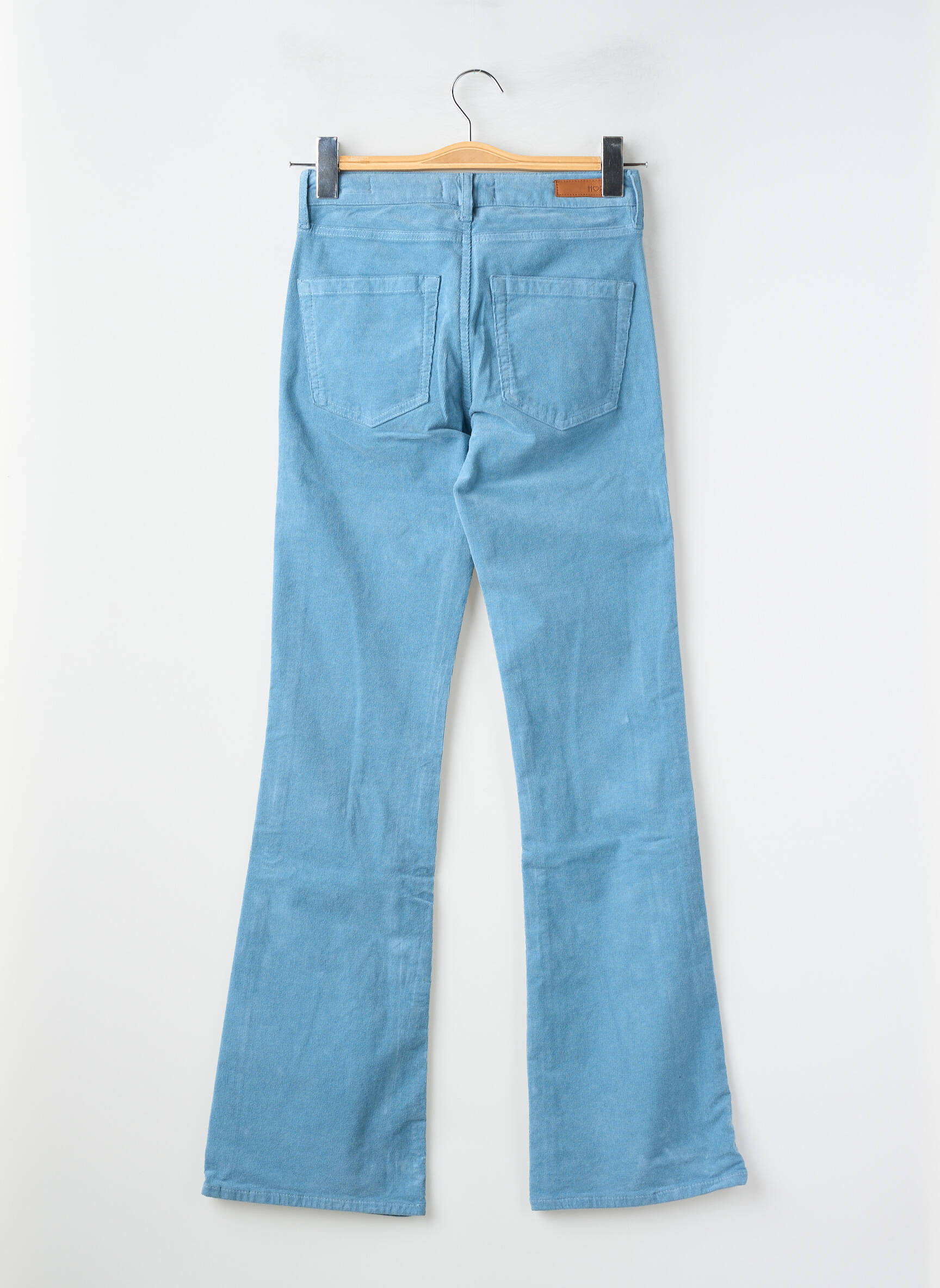 Pantalon flare stretch taille haute bleu HAPPY femme