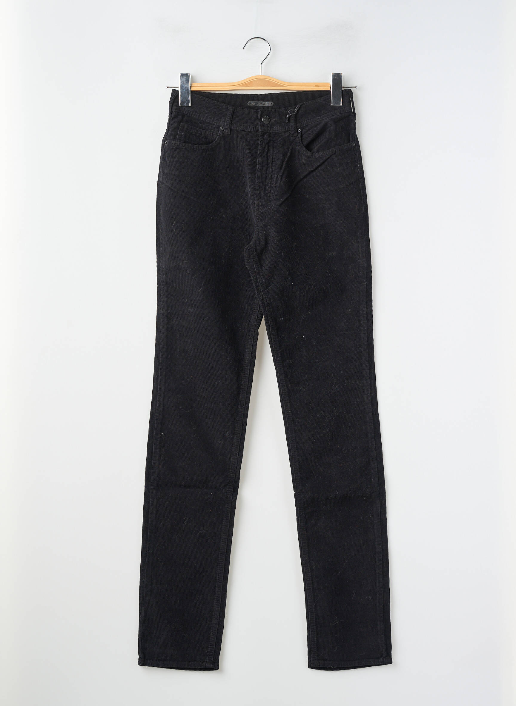 Pantalon slim taille haute taille haute noir CIMARRON femme