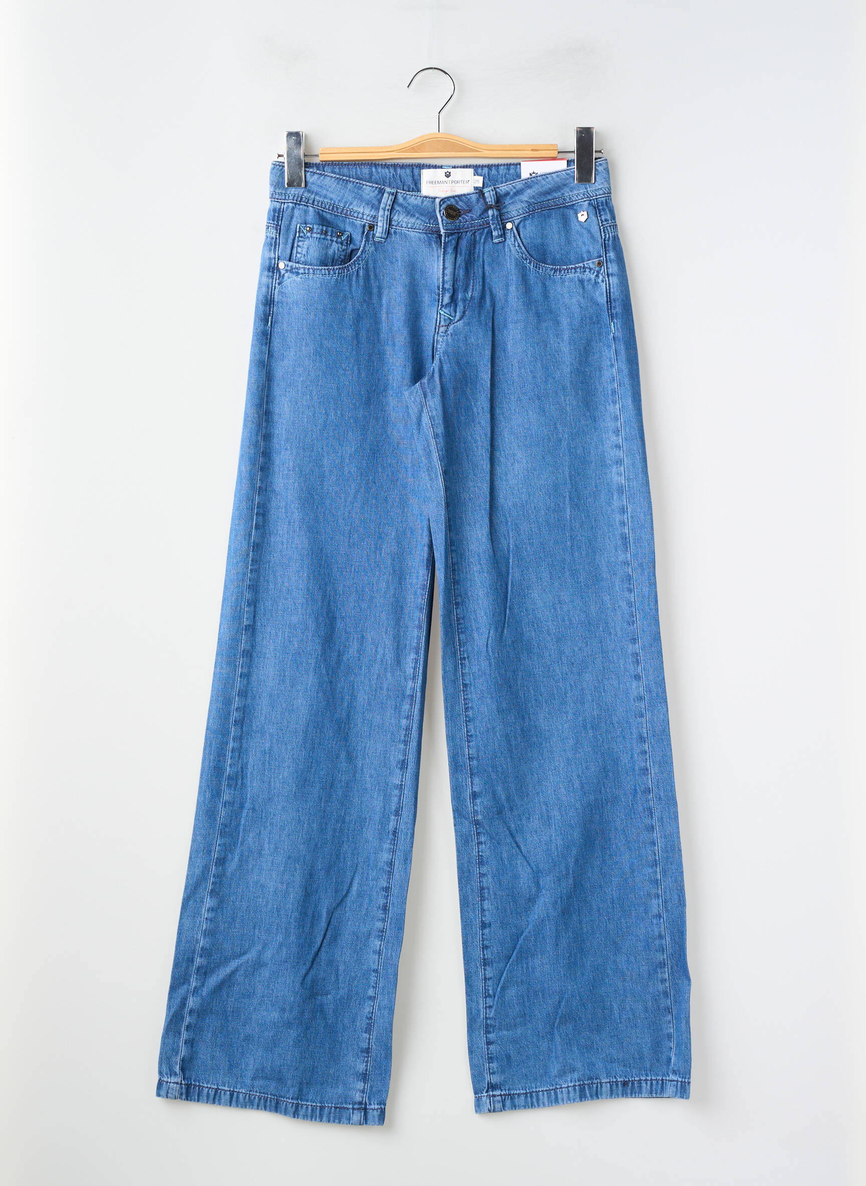 Jeans coupe large stretch taille normale bleu FREEMAN T.PORTER femme